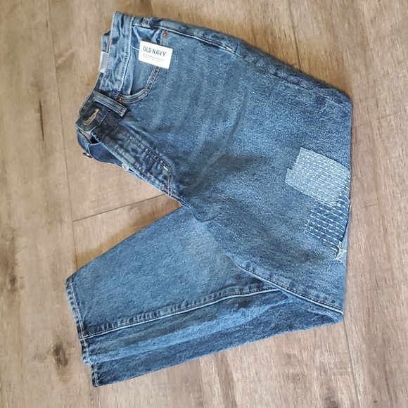 New!! old Navy patchwork jeans size 4 - Picture 2 of 4
